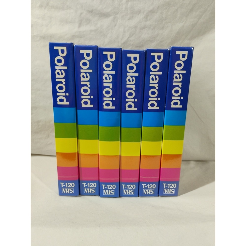 Poloroid T-120 Supercolor Plus VHS Blank Recording Tapes SEALED Lot Of 6